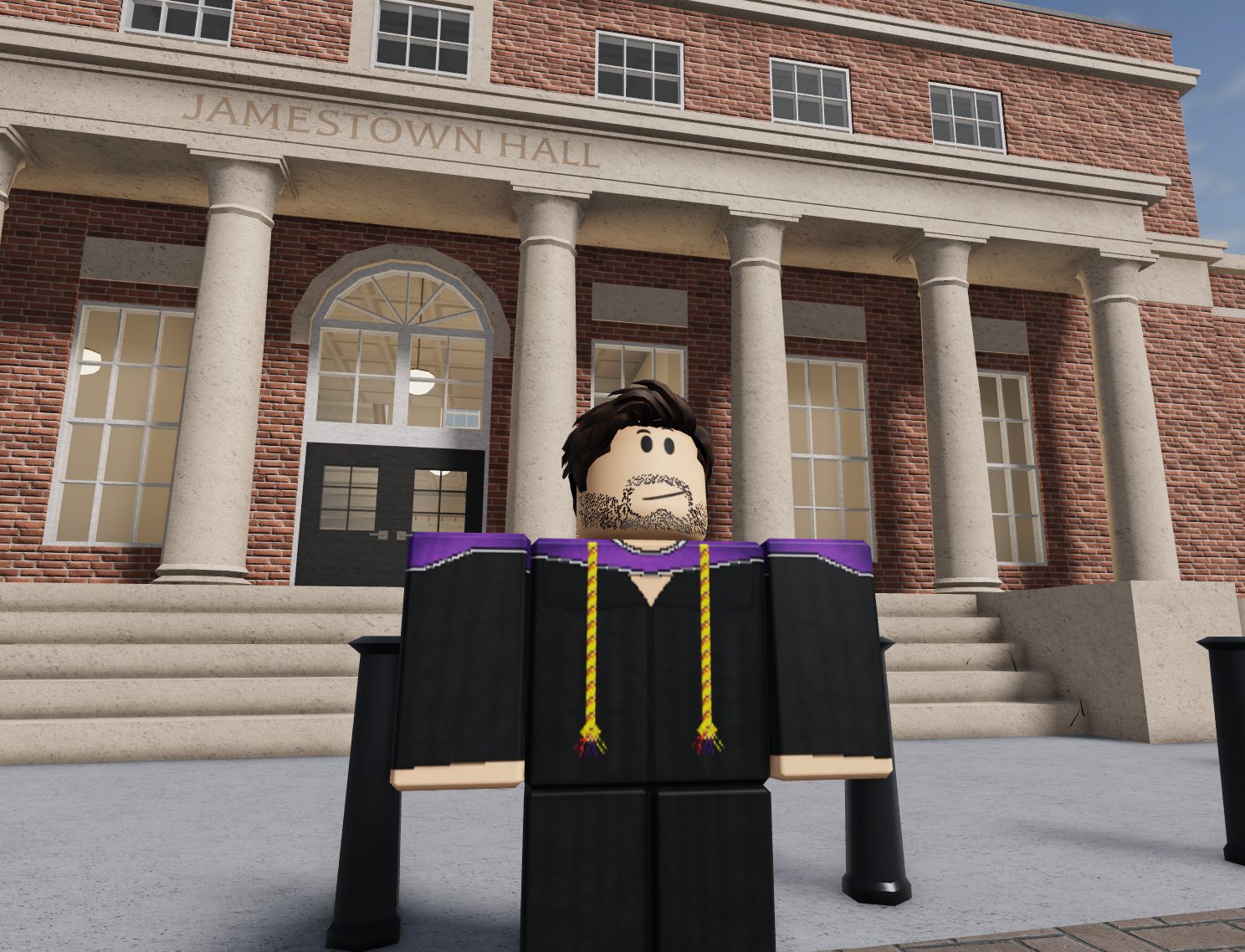 Masters Graduate at Jamestown Hall